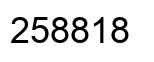 Number 258818 black image