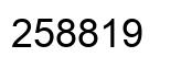 Number 258819 black image