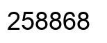 Number 258868 black image