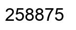 Number 258875 black image