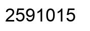 Number 2591015 black image
