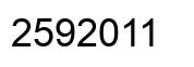 Number 2592011 black image