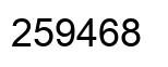 Número 259468 imagen negro