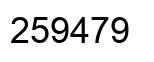 Number 259479 black image