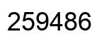 Número 259486 imagen negro
