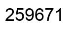 Number 259671 black image