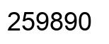 Number 259890 black image