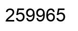 Number 259965 black image