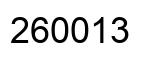 Number 260013 black image