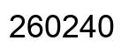 Number 260240 black image
