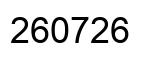 Number 260726 black image