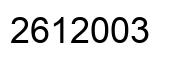 Número 2612003 imagen negro