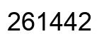 Number 261442 black image