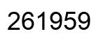 Number 261959 black image