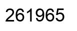 Number 261965 black image