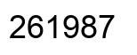 Número 261987 imagen negro