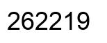 Number 262219 black image