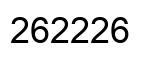 Number 262226 black image