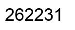 Number 262231 black image