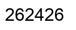 Number 262426 black image