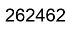 Number 262462 black image
