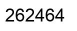 Number 262464 black image