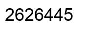 Number 2626445 black image