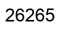 Number 26265 black image