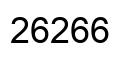 Number 26266 black image