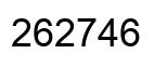 Number 262746 black image