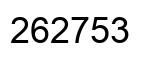 Number 262753 black image