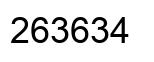 Number 263634 black image
