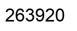 Number 263920 black image