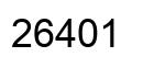 Número 26401 imagen negro