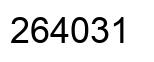 Number 264031 black image