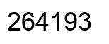 Number 264193 black image