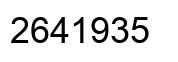 Number 2641935 black image