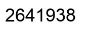 Number 2641938 black image