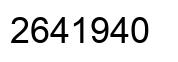 Number 2641940 black image