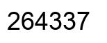 Number 264337 black image