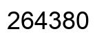 Number 264380 black image