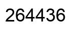 Number 264436 black image