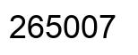 Number 265007 black image