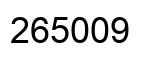 Number 265009 black image
