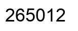 Number 265012 black image