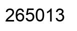Number 265013 black image
