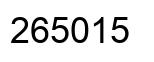 Number 265015 black image
