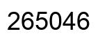 Number 265046 black image