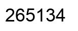 Number 265134 black image
