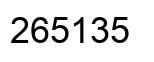 Number 265135 black image